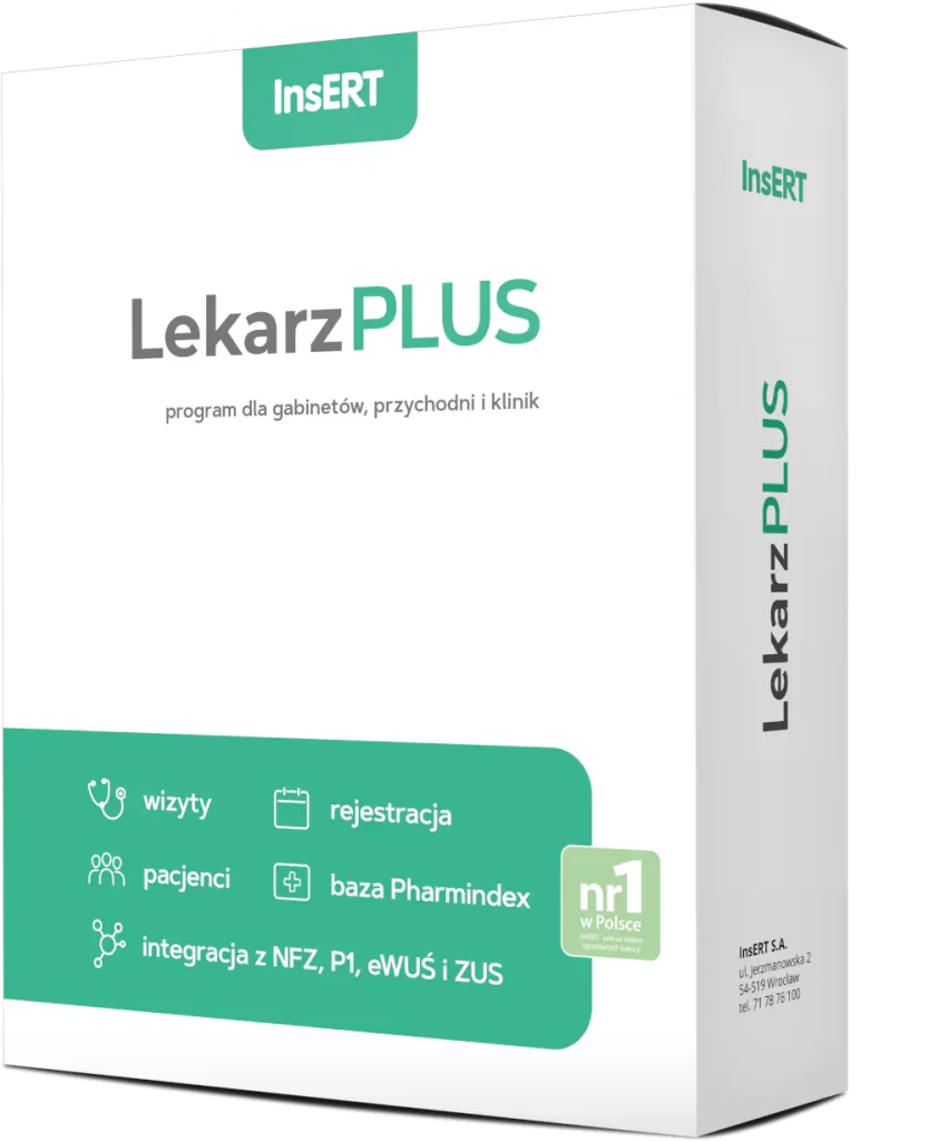 Opakowanie programu InsERT Lekarz PLUS.